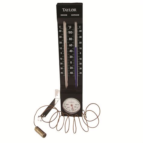 Taylor 5329 Indoor Outdoor Thermometer W Large Print Tempgraph Design