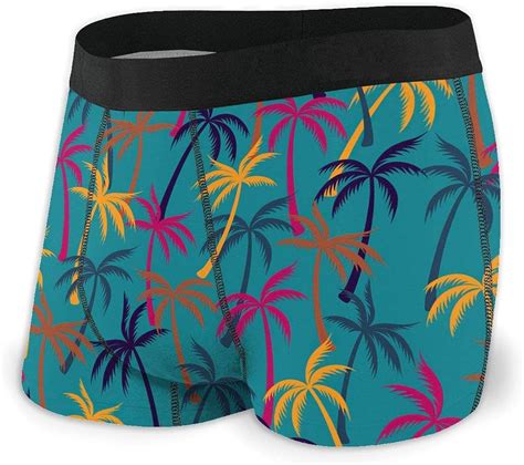 Men Boxer Briefs Hawaiian Tropical Plam Tree Comfort Classic Underwear