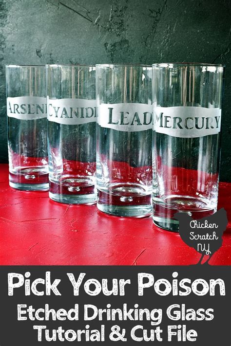 Pick Your Poison Easy Diy Etched Drinking Glasses Pick Your Poison