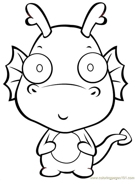 Cartoon Dragon Coloring Coloring Pages