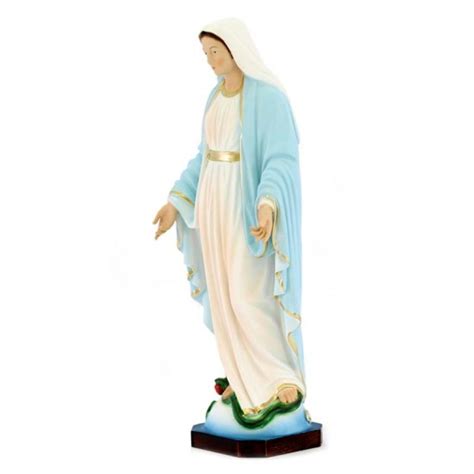 Estatua Virgen Milagrosa De Resina Pintada 30 Cm
