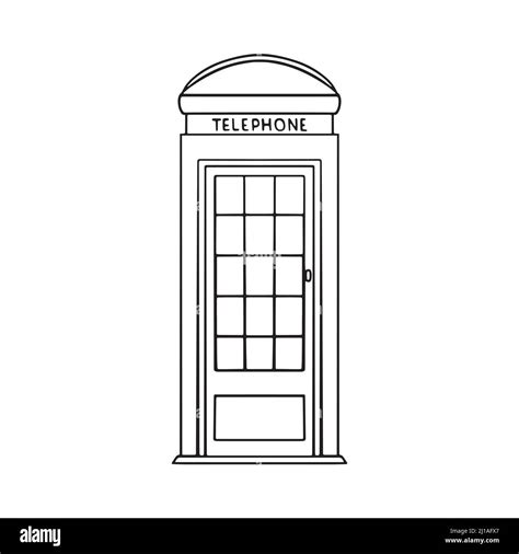 Icône en forme de doodle de la cabine téléphonique anglaise