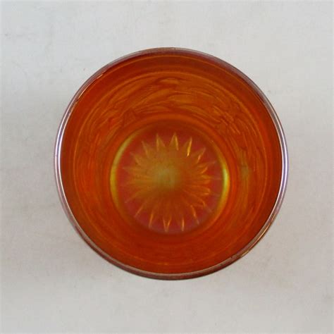 Antique Imperial Marigold Robin Carnival Glass Tumbler Carnival Glass
