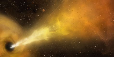 Supermassive Black Hole Eats Star Spews Out Stunning Jet In Nasa Image