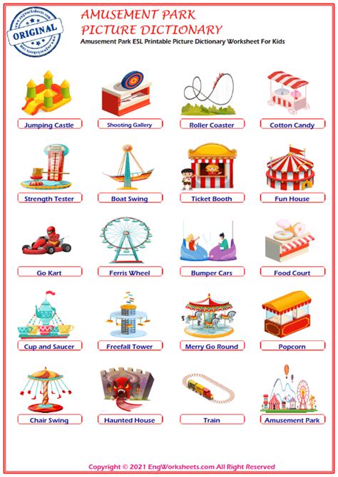 Want To Learn Amusement Park Words Here Are 40 Different Best