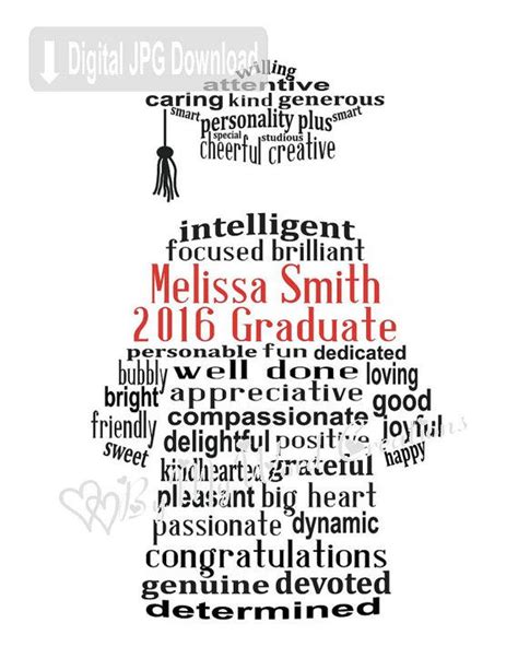 Graduate Art Graduation Word Art Cap And Gown Art Graduate