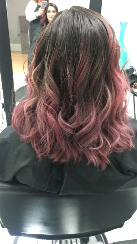 The technique, which involves highlighting hair by while blonde highlights can often appear too contrasting on black hair, blonde balayage can blend perfectly. Black to pink balayage | Hair inspiration, Hair makeup, Long hair styles
