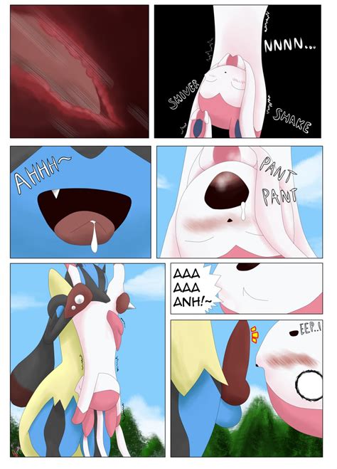 Rule 34 Arti4000 Blush Comic Cunnilingus Dialogue Eeveelution Female Lucario Male Mega