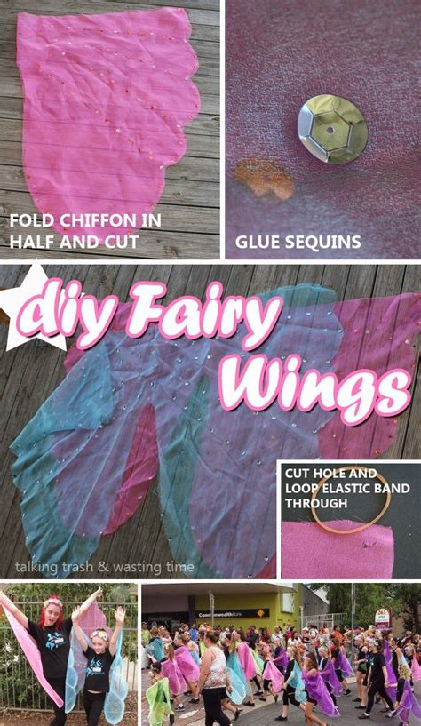 Cheap And Easy Fairy Wings Tutorial No Sew Easy Diy Diy Fairy Wings