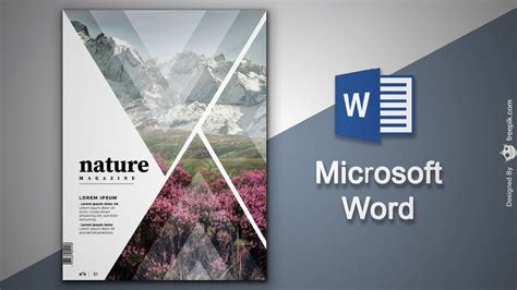 Create Cover Page In Microsoft Word Natural Magazine Cover Designing