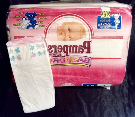Vintage Pampers Phases Baby Dry Diaper Sz Junior Xl