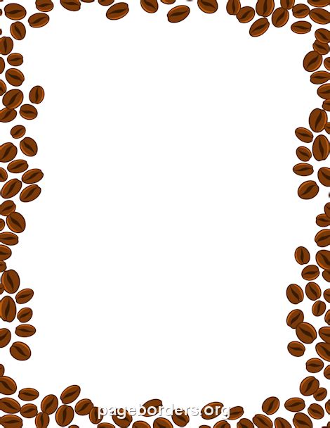Coffee Beans Border Clip Art Page Border And Vector Graphics