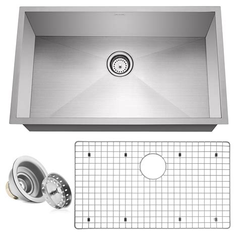 Modern Stainless Steel Single Bowl 16g Undermount Kitchen Sink With