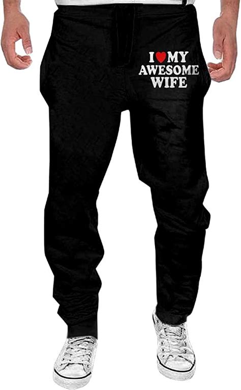 Men I Love My Awesome Wife Casual Cotton Jogger Sweatpantsrunning Beam