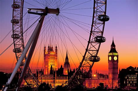 London Eye And Big Ben At Dusk By Scott E Barbour