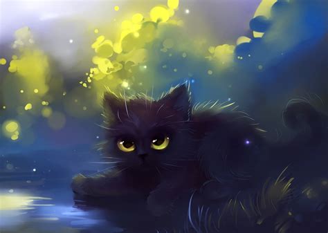 Free Download By Apofiss Cute Black Cat Wallpaper 1920x1368 For