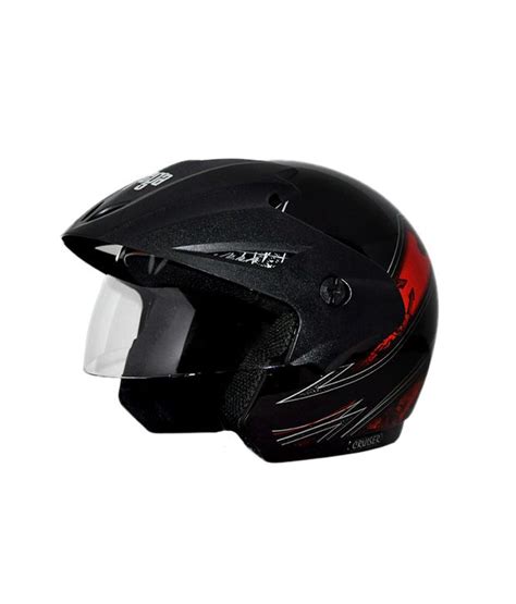 Vega crux motorbike helmet only for rs 1286. Vega Helmet - Cruiser With Peak Arrows (Dull Black Base ...