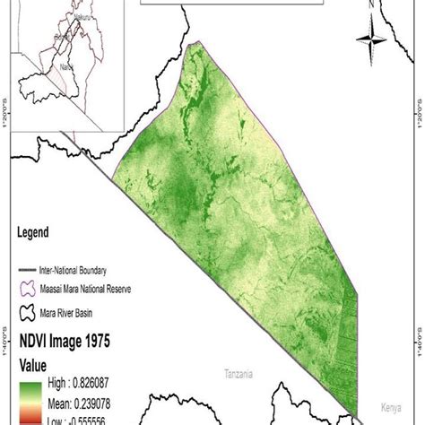 Ndvi Map For The Year 2010 Download Scientific Diagram