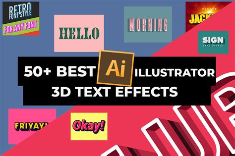 3d Text Logo Illustrator