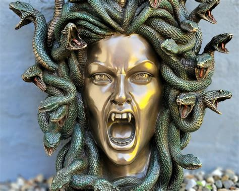 Large Medusa Wall Statue Mythological Monster Gothic Decor