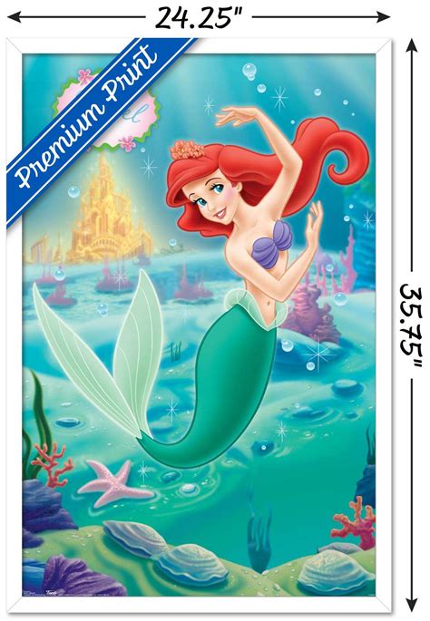 Disney The Little Mermaid Ariel Swimming Pose Poster Ebay