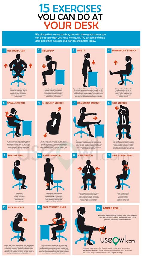 Office Desk Exercises Abs Workout At Work Office Exercise Exercise