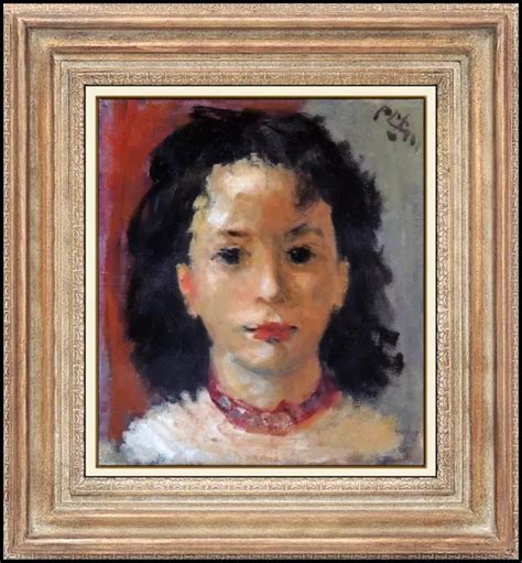 Robert Philipp Original Painting Oil On Canvas Signed Female Portrait
