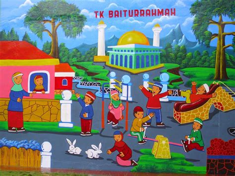 Gambar Sekolah Tk Kartun : Collection Of Cartoon School House Gambar