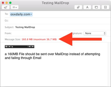 How To Use Mail Drop To Send Large Files Over Email From Mac Os X