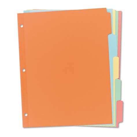 Avery Ave11508 Write On Plain Tab Dividers 5 Tab Letter 36 Sets