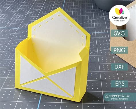 Envelope Flower Box Svg Templates Creative Vector Studio