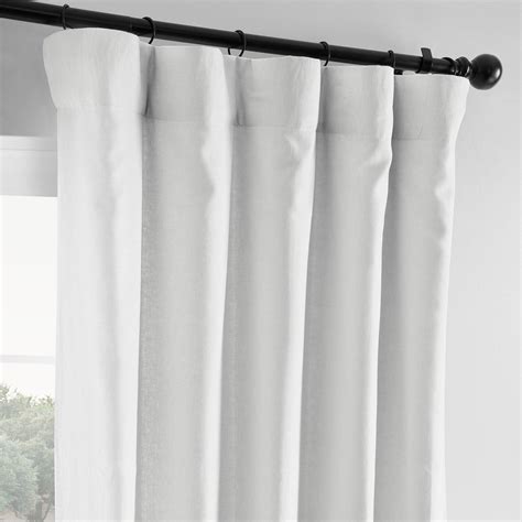 Crisp White French Linen Curtain