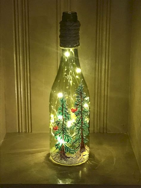 40 Fantastic Diy Wine Bottle Crafts Ideas With Lights Hand Painted