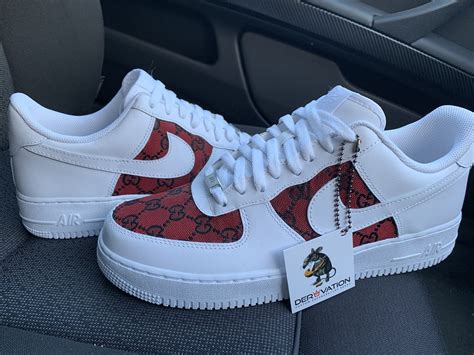 Custom Classic Red Gg 20 Af1 Derivation Customs Custom Sneakers