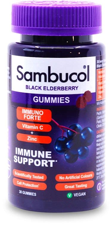sambucol immuno forte gummies 30 pack medino