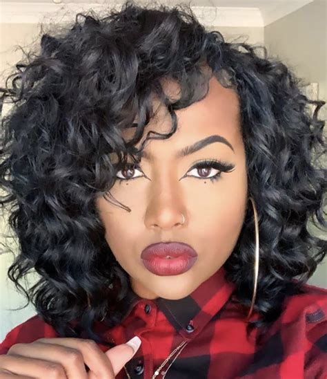 Awesome Black Curly Bob Hairstyles With Weave