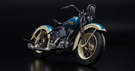 Artstation Harley Davidson Knucklehead 1936