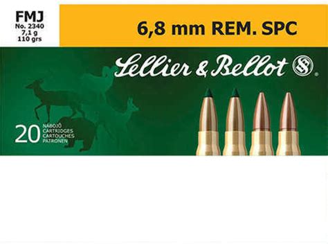 68mm Spc 110 Grain Full Metal Jacket 20 Rounds Sellior And Bellot