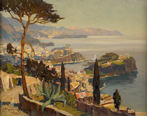 Erich Mercker View Of Monaco Cool Art Painting Art
