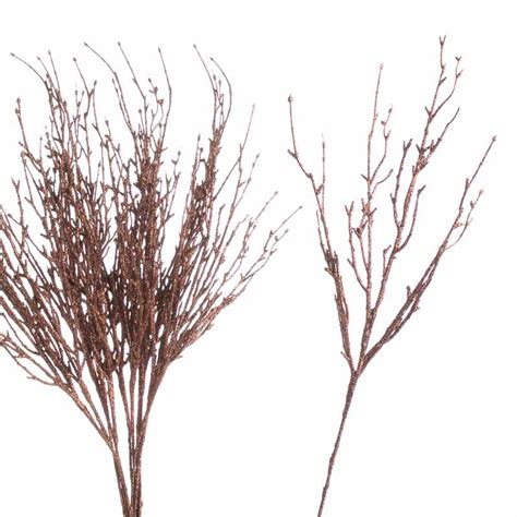 Brown Glittered Artificial Twig Branches Holiday Florals Christmas