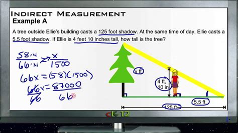 Indirect Measurement Examples Basic Geometry Concepts Youtube