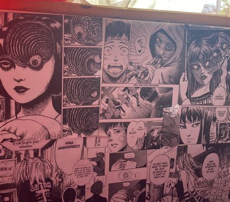 Manga Wall With Two Of My Favorite Junji Ito Panels Rjunjiito