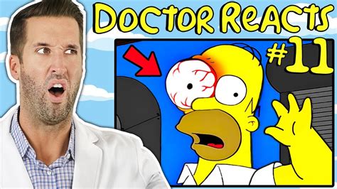 er doctor reacts to funniest simpsons medical scenes 11 youtube