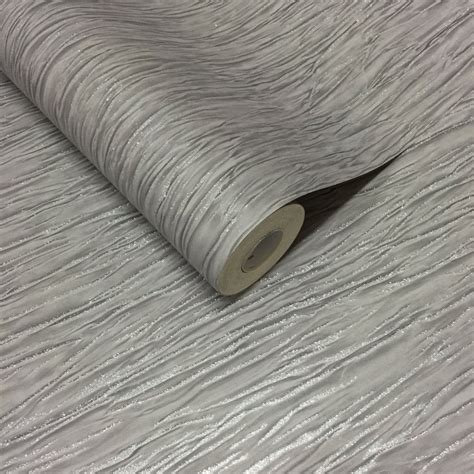 I Love Wallpaper Crushed Silk Plain Glitter Wallpaper Grey
