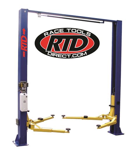 Race Tools Direct 9000 Lb Capacity Overhead 2 Post Lift Asymmetric