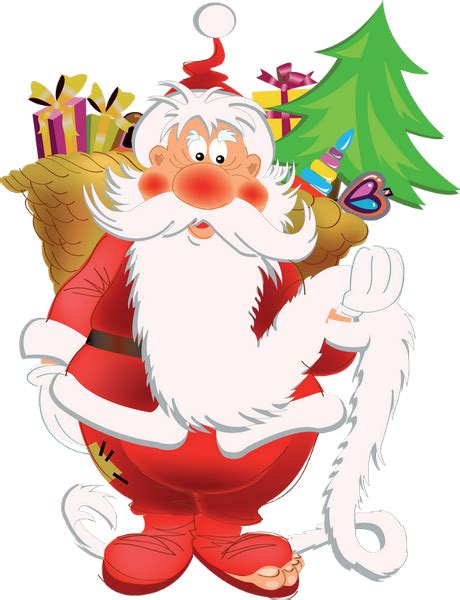 Le Père Noël Et Sa Hotte Tube Christmas Santa Png
