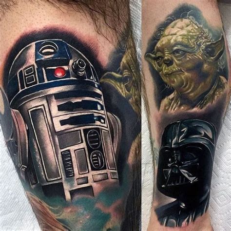 Next in the list of star wars tattoo ideas for men is darth vader tattoo. 60 R2D2 Tattoo Designs For Men - Robotic Star Wars Ink