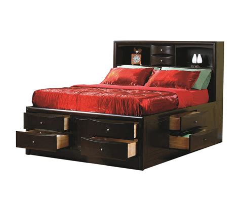 Coaster Phoenix Contemporary Queen Bookcase Bed With Underbed Storage