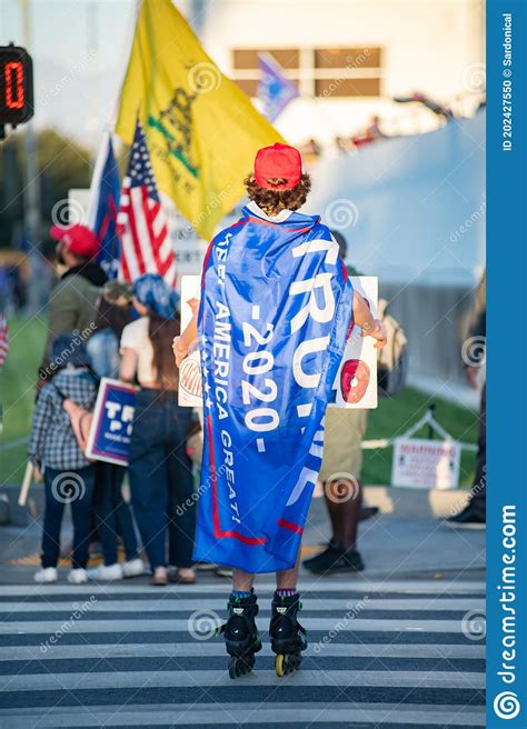 A President Donald Trump Freedom Rally In Beverly Hills Editorial Image Image Of Patriotism