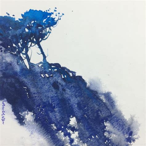 Peinture Les Pins Bleus Par Langeron Stéphane Carré Dartistes